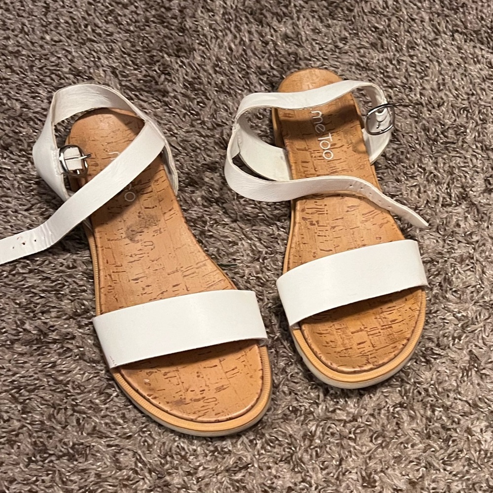 White sandals